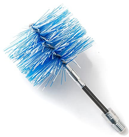 BARETTO Cepillo Flexible de Repuesto para tu Kit de Limpieza de Estufas de Pellets, Cepillo Flexible de Nylon, Adecuado para Limpiar el Conducto de Humo con Curvas (80 mm)