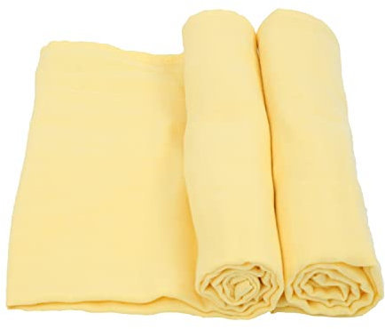 Urban Kanga Extra Groß Weicher Musselin Tuch 120 X 120 cm Mullwindeln Mulltücher Spucktücher Stoffwindeln für Baby 2er-Pack (Einfarbig Gelb)