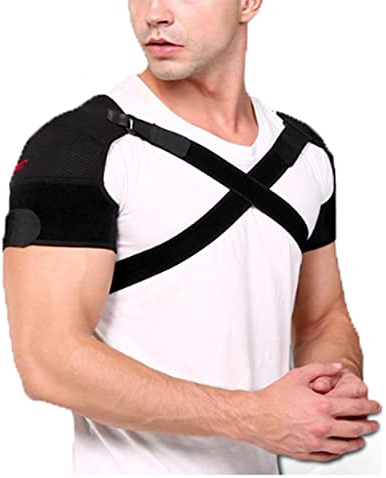 XLDECOR Doppio Tutore per Spalla Cinghia di Sostegno per Spalla per Uomo Donna Cuffia dei Rotatori Articolazioni Lussate, Sollievo dal Dolore Muscolare, Maniche a Compressione Cura della Spalla,S
