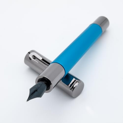 Monteverde USA Ritma Fountain Pen in Turquoise – Medium Nib, Balanced JoWo Stainless Steel, Refillable Ink Cartridge/Converter – Perfect for Professionals & Writing Enthusiasts