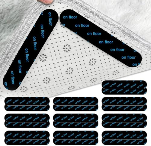 Pack Of 20 Rug Gripper | Reusable & Anti-Slip Rug Grippers For Laminate Floor and Wooden Floors, Multi-Purpose Washable Carpet Tape & Grippers For All Kinds Of Rugs & carpet (Pack Of 20)
