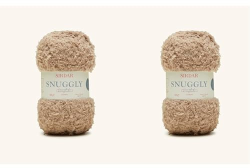 Sirdar Snuggly Snowflake Chunky, Teddy Bear (201), 50g (Pack of 2)