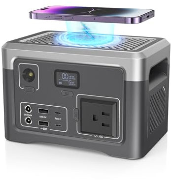 Generatore esterno da 192 Wh con presa CA 100 W (200 W Surge) Power Bank per backup domestico, emergenza, camper, caccia, 4 libbre, lettore musicale e luci