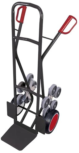 Cordes Treppenkarre mit Vollgummi- und TPE-Bereifung Höhe 1310 mm Schaufelbreite 300 mm anthrazit