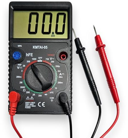 Terryshop74 Tester Multimetro Digitale Professione Cavi Puntali Multimeter, Tester Portatile Con Cavi Puntali