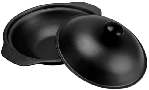 TOYANDONA Cazuela de Hierro Fundido de 16 Cm Tapa para Estofados y Arroz, Olla Antiadherente Resistente al Calor, Utensilio de Cocina Adecuado para Guisos y Sopas Domésticas