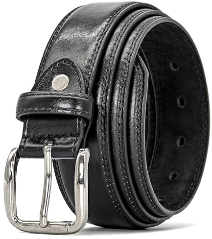 Ossi 32mm Classico Cintura uomo di - Nero 150CM (lunghezza totale 165cm)