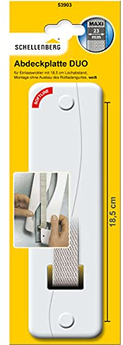 Schellenberg 53903 Piastra di copertura dell'avvolgitore Duo Maxi, 185 mm, bianco