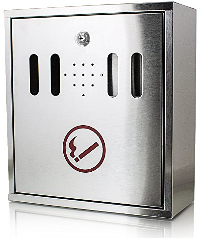 Wandaschenbecher Edelstahl Wandascher Raucherkasten Aschenbecher Ascher Verschließbar