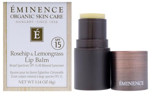 Eminence Rosehip and Lemongrass Lip Balm SPF 15 For Unisex 0.14 oz Lip Balm