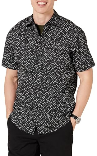 Amazon Essentials Men's Regular-Fit Short-Sleeve Print Shirt Shirt, -Small Floral, XX-Large