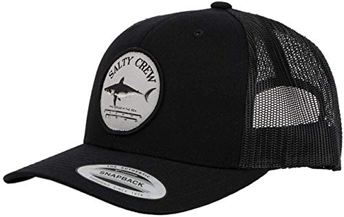 Salty Crew Bruce Retro Trucker Hat Black OS - Baseball Hat Unisex Adjustable for Adults Premium Cotton Hat Outdoor Sports for Men and Women