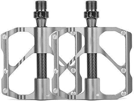 SlimpleStudio Fahrrad Pedalen,Mountainbike Aluminium Lagerpedal Rennrad Ultraleichtes Palin Pedal-Silber