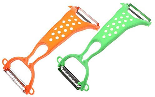 1pc 2-tête Légumes Peeler, Pommes De Terre Carotte Grater Cutter Râpe Éminceur Peeling Machine, Outils De Cuisine (Couleur Aléatoire)