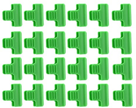 INIFLM Lot de 48 clips de serrage en plastique pour serre - Pour couvrir les rangées de films, tunnels, serres - Support d'extension de plantes (19 mm)