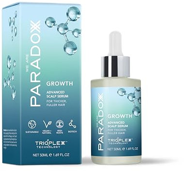 WE ARE PARADOXX Siero per cuoio capelluto da 50 ml, capelli più spessi e sani, tecnologia Trioplexx per la stimolazione del cuoio capelluto e dei follicoli piliferi, crescita avanzata, regalo di