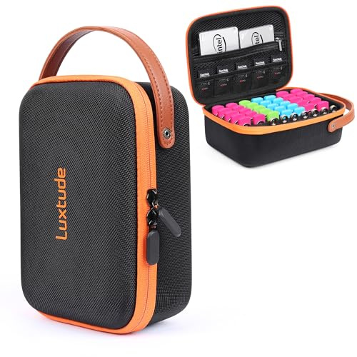 Luxtude Flash Drive Case - 49 Slot USB Holder for Samsung, Sandisk & More - Fits All USB Sizes, Medium (Case Only)