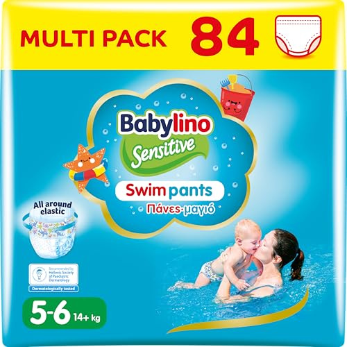 Babylino Sensitive SwimPants, Sim- och poolblöjor, Storlek 5/6 (över 14kg), 84 enheter