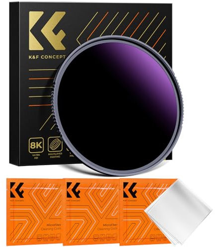 K&F CONCEPT Nano-Xcel 49mm Filtro ND ND1000000 (20 f-Stops), Filter a Densità Neutra ND1000000 Filtri in Vetro Ottico HD con Rivestimento Nano a 28 Strati