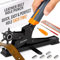 Desktop Leather Belt Hole Puncher Tool - Easier to Use Tabletop Design for Watch Band, Handbag Strap. Heavy Duty Carbon Steel, Precision 6 Sizes Hole Punch for Fabric, Crafts, Easy DIY