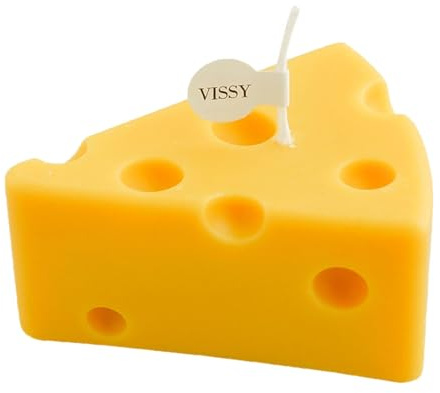 Bougies parfumées alimentaires – Parfum fromage, adorable | de soja renouvelable – Huiles naturelles – Durée de combustion : 8 à 12 heures – Parfum unique pour accessoire photo