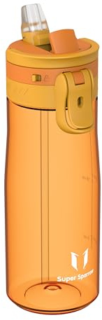 Sparrow Borraccia 750ml - TouchFlow Bottiglia Senza BPA - Senza Perdite Borraccia Cannuccia - Borracce Sportiva Flusso Rapido Con Un Clic per Scuola, All'aperto