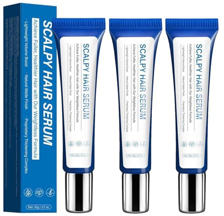 Foladrop Hair Ampoule Serum, Essenza di cuoio capelluto in uscita rinfrescante, siero di crescita dei capelli scalpi per la perdita di capelli e diradamento, non grasso (3pcs)