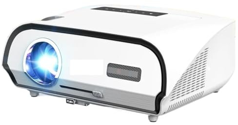 Proyector de Haz Ultra HD 4K, Compatible con Cine en casa 1080p Nativo Android WiFi PK dLp Laser TV Experience Proyector de luz Diurna(A10R Gray,US Plug)