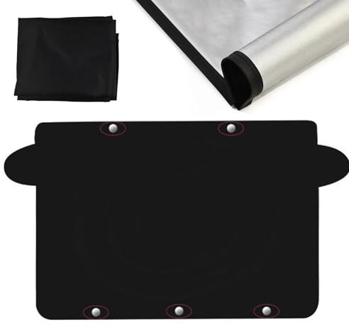 Ca- Cubierta magnética para parabrisas de invierno - Cubierta magnética universal para parabrisas de coche hecha de tela recubierta de plata que no daña la pintura del coche, resistente a los arañazos