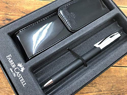 Faber-Castell Drehkugelschreiber AMBITION Edelharz, schwarz, in Geschenketui
