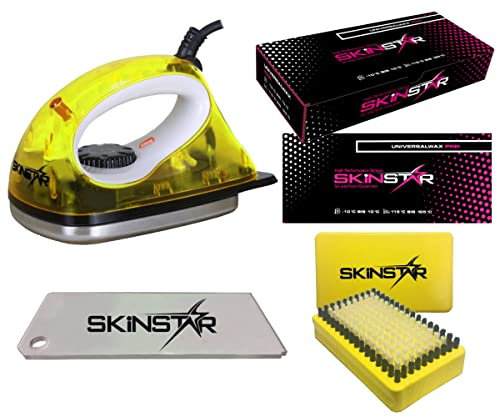 SkinStar Starter Ski Wachs Set, Wachsbügeleisen Bürste Wachs