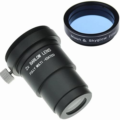 SOLOMARK Filtre lune 3,2 cm et 2 kits Barlow pour oculaire de télescope