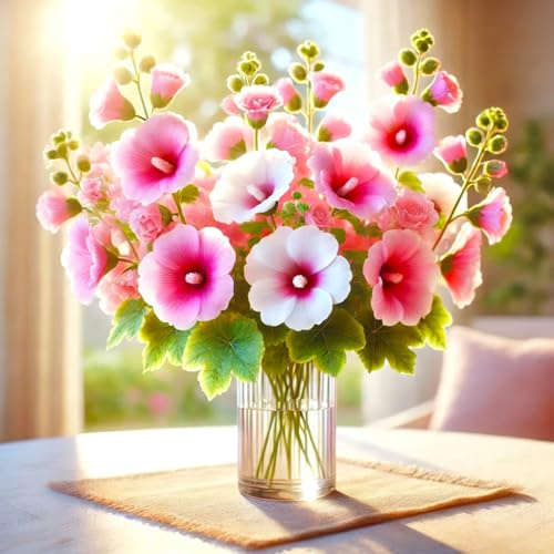 Malope Seed Mix Malva-Rose Annual Mallow 200+ Non-GMO Seeds