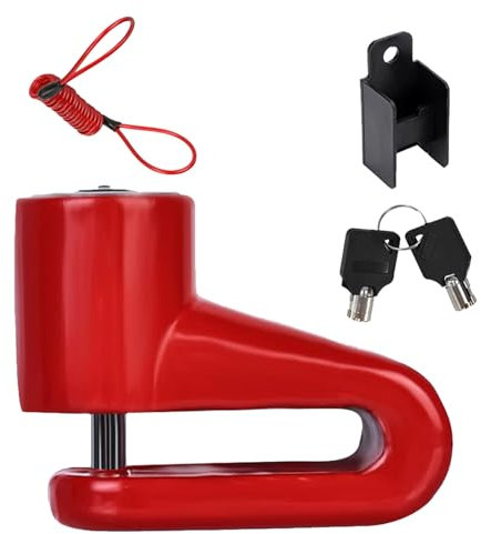 Roller Scheibenbremse Schloss,Bremsscheibenschloss,Bremsscheibenschloss Motorrad Schloss Alarm,Bremsscheibenschloss Erinnerung,Motorrad Bremsscheibenschloss,Scheibenbremsenschloss mit Erinnerungskabel