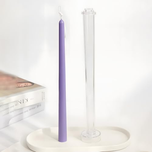 Stampi per Candele,Stampo in Plastica per Cera con Asta a Testa Semicircolare,Intervallo di Temperatura Dello Stampo: da -30 ℃ A 200 ℃,per Decorazione Della Casa,Chiesa, Natale, San Valentino, Cena