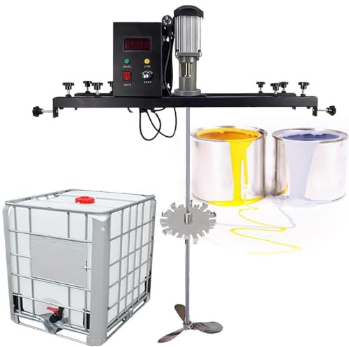 Mezclador de pintura IBC, máquina mezcladora de tanque eléctrica con hélice plegable, mezclador de pintura portátil, mortero, yeso, pintura, herramienta de agitación de forraje, ajuste de velocidad de