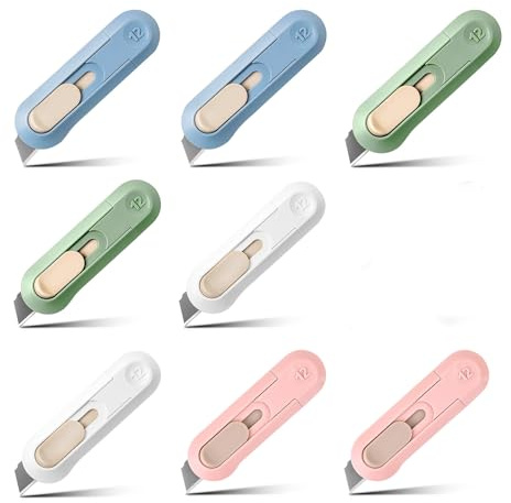 Coupe-boîte, ouvre-boîte rétractable, ouvre-paquet, ouvre-enveloppe rétractable facile à glisser pour ouvrir des boîtes express quotidiennes, des enveloppes, des paquets, des rubans adhésifs en papier