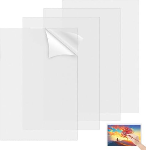 4 Stück Acrylglas Platte 2mm, 20x30cm Acrylplatte Transparent, Acrylplatten, Acrylglas Platten, Klare Kunststoff-Acrylplatte, für Fotorahmen, Projektausstellung, Malerei, Tischaufsteller, Dekoration