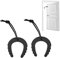 2 Pièces Cales Porte Noires en Caoutchouc Anti-Pincement, Bloc Porte avec Corde Nylon - Butées Porte Portable pour Pompiers, Anti-Claquement Porte (Lot de 2)