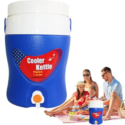 Dispenser isolato per bevande, contenitore termico per bevande, serbatoio di raffreddamento portatile, caraffa ad alta capacità con beccuccio, refrigeratore multiuso per lo sport, design a prova di