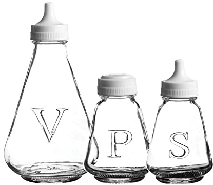 UNIQUE HOME LIVING Salt and Pepper Shakers, Salt Pepper & Vinegar Pots Cruet Set, Clear Glass Condiments Dispenser Bottles for Kitchen, BBQ, Camping, Restaurant, Dining Table, Dishwasher Safe