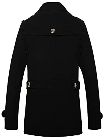 Manteau Homme Hiver Caban Monteau Long Cuir Chaud Parka Veste en Laine Blouson Grand Froid Longue Jaketa Noir Habillé Cachemire Winter Coat Men pour Gabardine Mi Manteaux Chaude Trench Fourrure Très