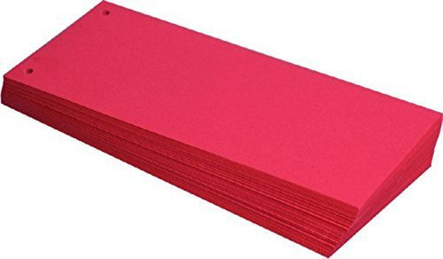 Trennstreifen Brunnen farbig sortiert (100 Stück / 10,5 x 24 cm - quer) (100er Pack, Rot)