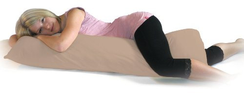 Dukal | Bezug für Seitenschläferkissen | 40x140-40x145 cm | aus hochwertigem DOPPEL-Jersey | 100% Baumwolle | Farbe: Natur