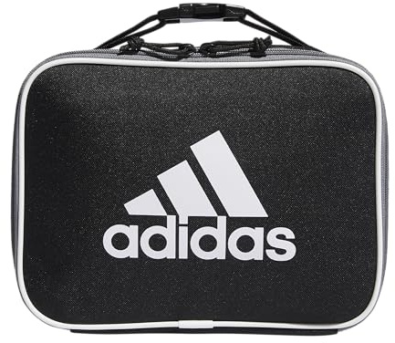 adidas Unisex Foundation Insulated Lunch Bag, Black/White, ONE SIZE