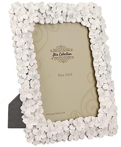 Zep EE9468 Cornicie Blumen In Resina, Bianco