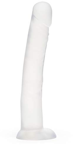 Lovehoney Realistic Big Dildo with Suction Cup - 10 Inch Large Dildo, Clear | Flexible G-Spot Sex Toys for Women, Harness Compatible Strap On, Adult Sex Toy, Waterproof