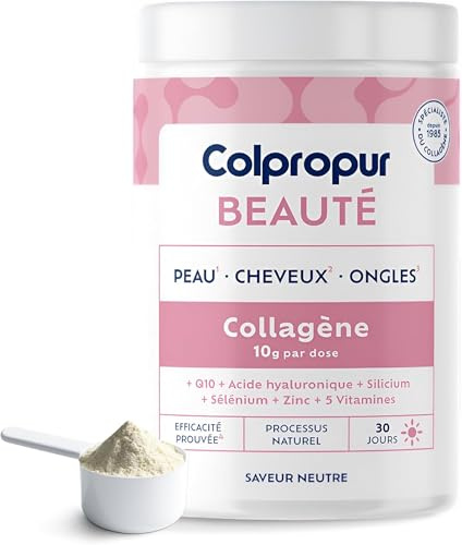 COLLAGENE Poudre - Peau Cheveux Ongles - Acide Hyaluronique + Vitamine C