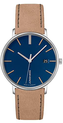 JUNGHANS Damen-Armbanduhr Form Beige/Blau 47/4255.00