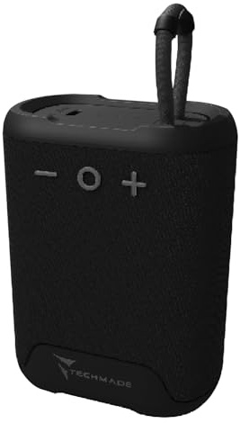 Techmade - Altavoz Bluetooth Portátil | Sonido Excelente | Diseño Compacto y Moderno | Conexión Inalámbrica y Manos Libres, Negro